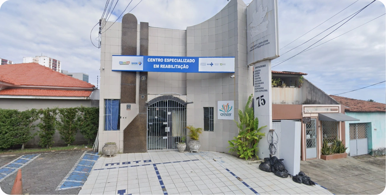 Fachada do Centro de Atendimento Especializado Crescer.