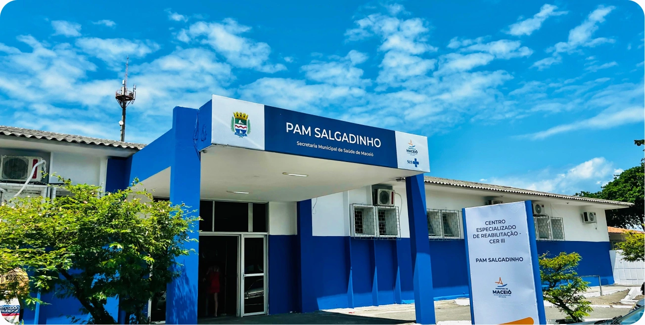Fachada do PAM Salgadinho em Maceió.